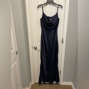 Revelry Bridesmaids Dress Navy Satin